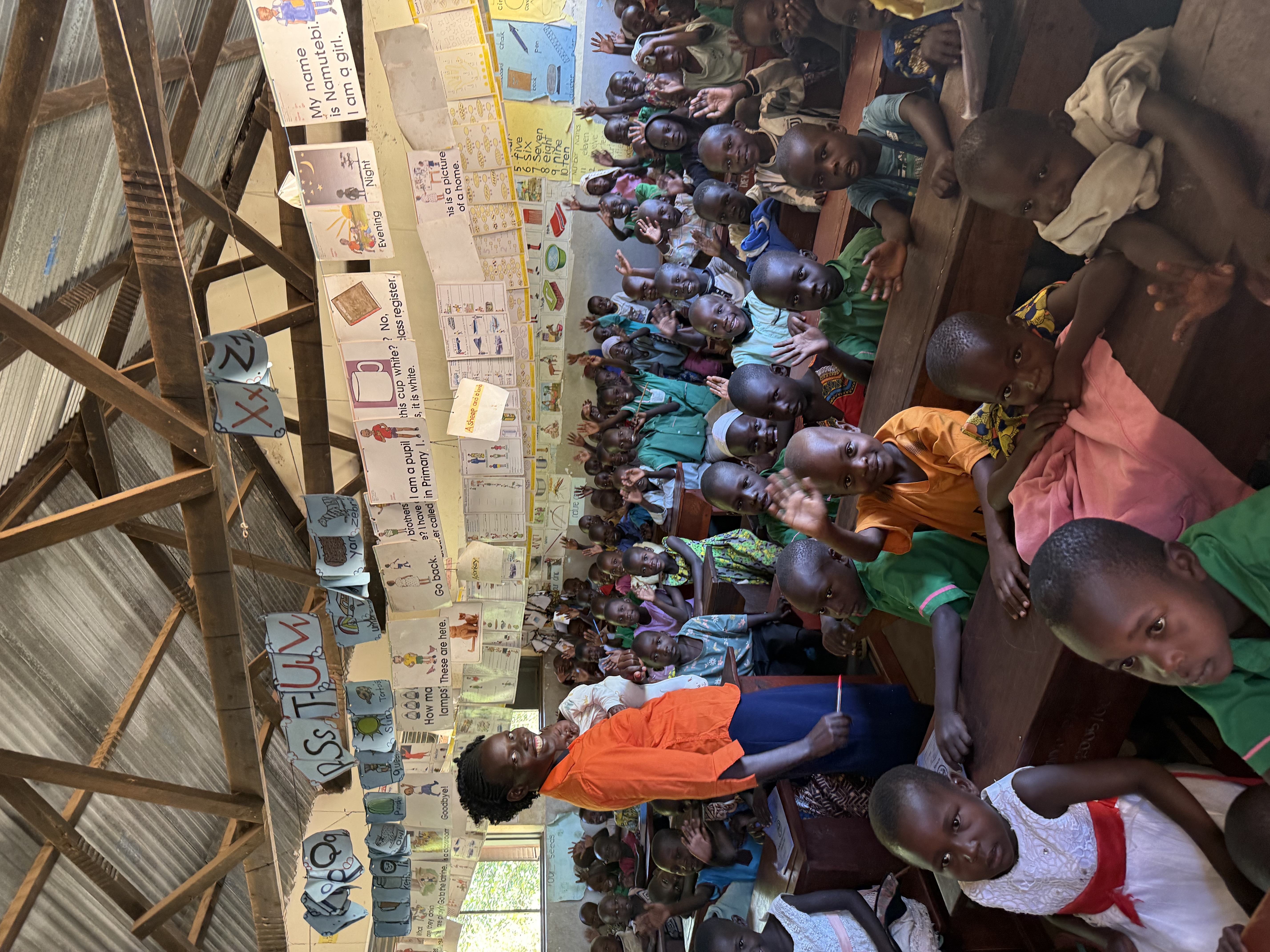 Students smiling in class