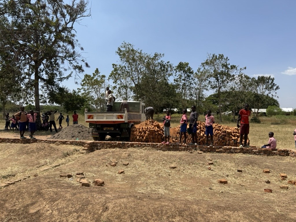 A new classroom being built at Adesso School, Kumi